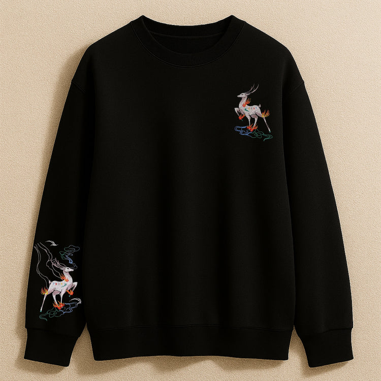 URA-MIYABI 3 Qilin Noir Sweatshirt