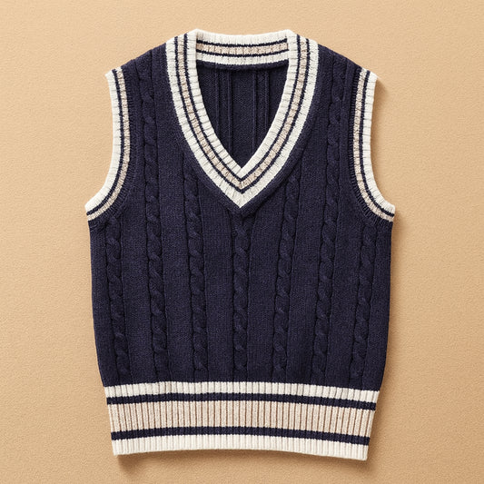 URA-MIYABI 9 cable knit Sweater Vest