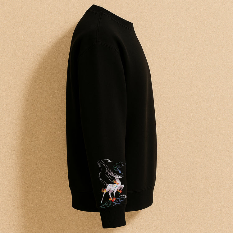 URA-MIYABI 3 Qilin Noir Sweatshirt