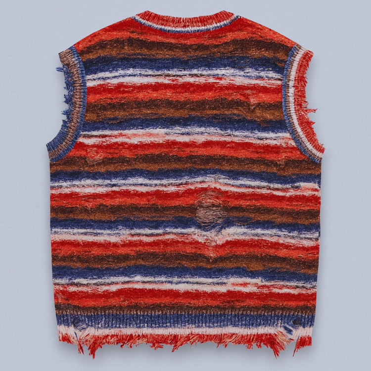 URA-KI 2 distressed knit sweater vest